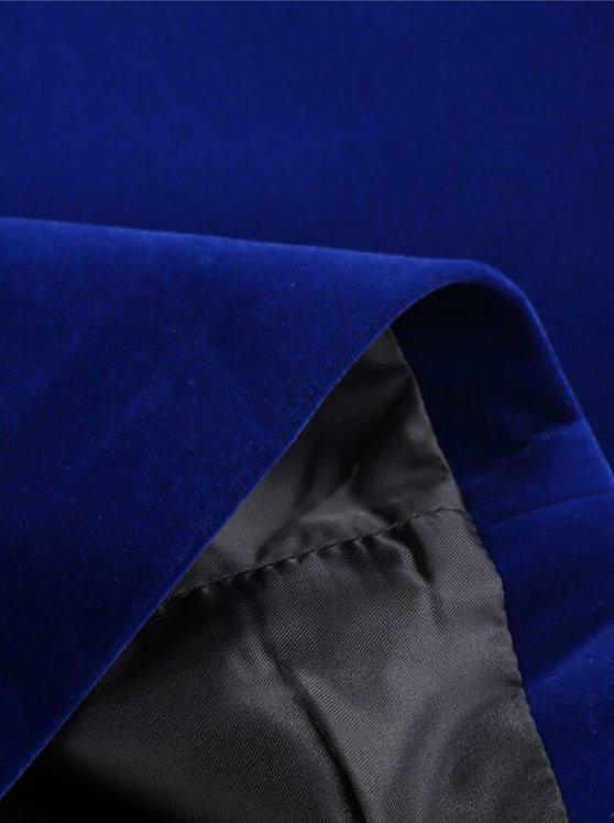 Men's Blazer Wedding Business Streetwear Business Fall Winter Velvet Solid Color Pocket Thermal Warm Breathable Single Breasted One-button Blazer Black Wine Blue