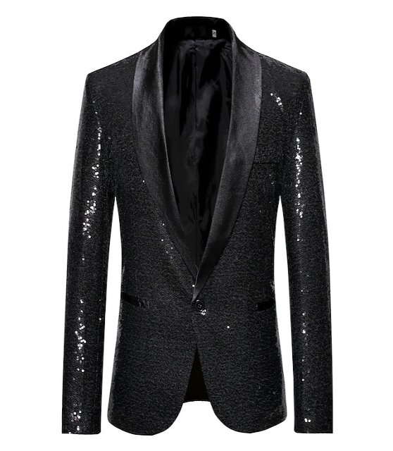 Men's Blazer Ceremony Cocktail Party Wedding Party Fashion Casual Spring &  Fall Polyester Color Block Button Pocket Casual / Daily Single Breasted Blazer Silver Black Red Blue