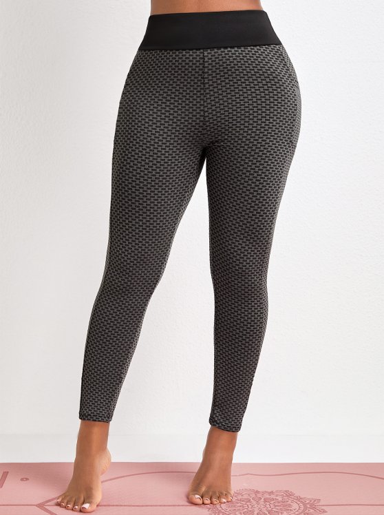 Pocket Black Skinny Elastic Waist High Waisted Pants
