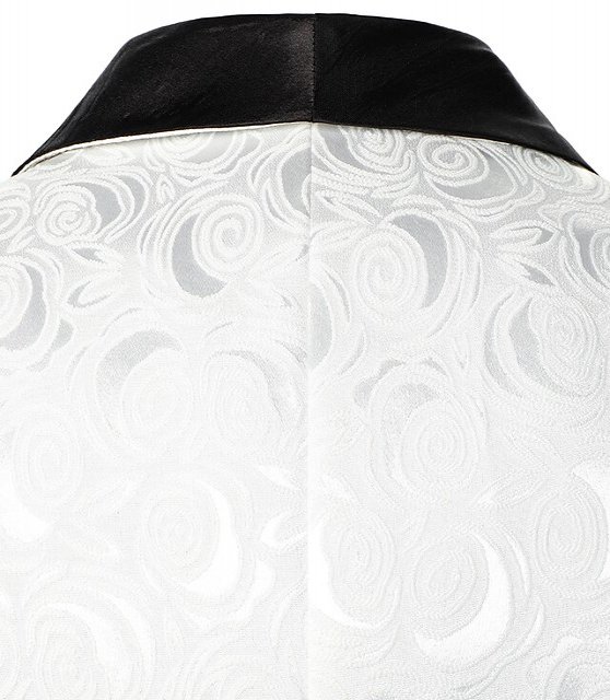 Men's Jacket Blazer Wedding Party Geometric Business Casual Shirt Collar Regular Fit White Jacket